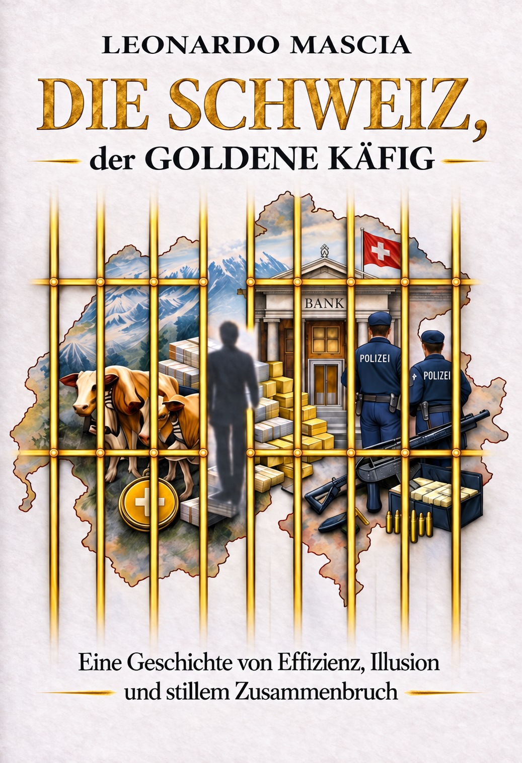 Die Schweiz, der goldene Käfig — Leonardo Mascia. Eine Geschichte von Effizienz, Illusion und stillem Zusammenbruch.