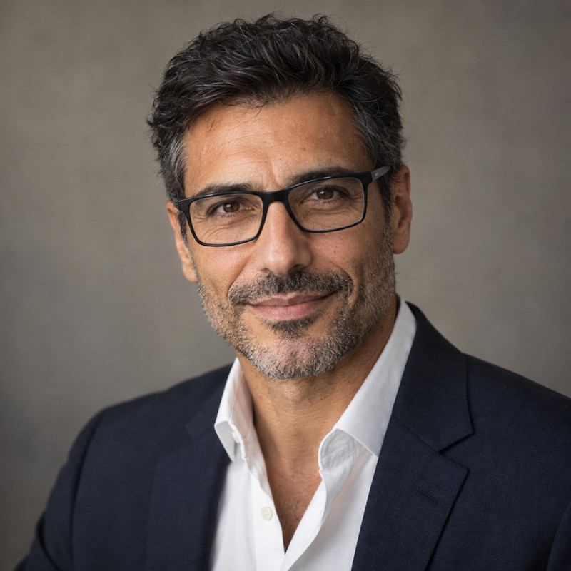 Portrait of author Leonardo Mascia